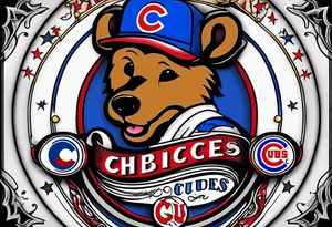 A tattoo honoring the Chicago cubs tattoo idea