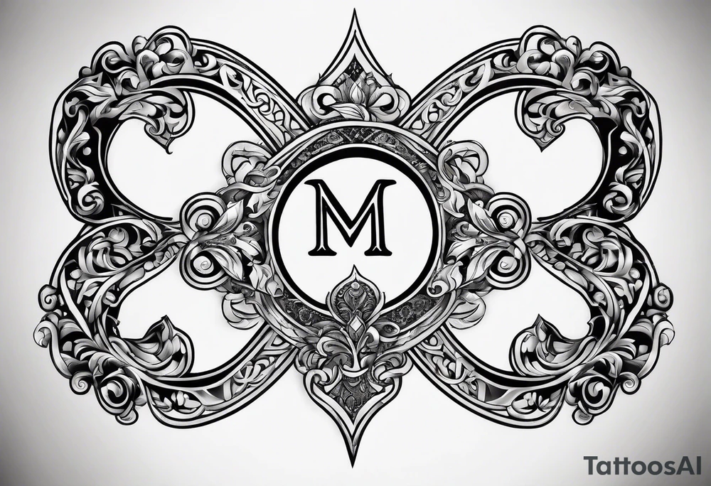 Infinity symbol with locking key tattoo idea