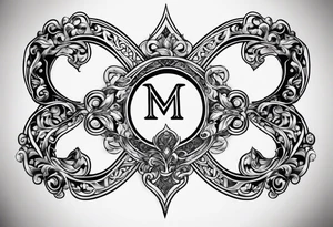 Infinity symbol with locking key tattoo idea