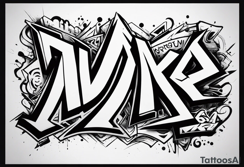 Aggresive graffiti MTR tattoo idea