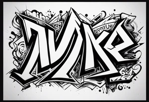 Aggresive graffiti MTR tattoo idea
