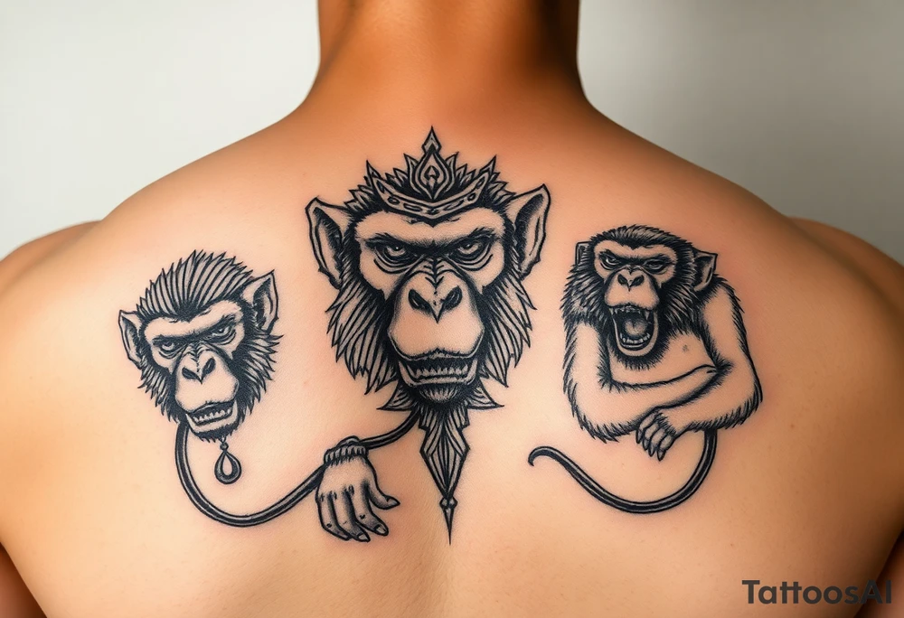 See no evil, hear no evil, speak no evil monkey
 totem tattoo idea