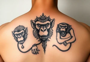 See no evil, hear no evil, speak no evil monkey
 totem tattoo idea