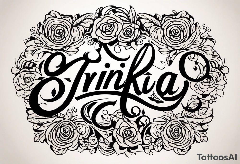 Anika Rose in vintage style lettering tattoo idea