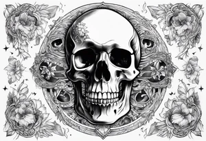 Universe with a skeleton tattoo idea