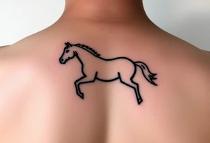 horse silhouette tattoo idea