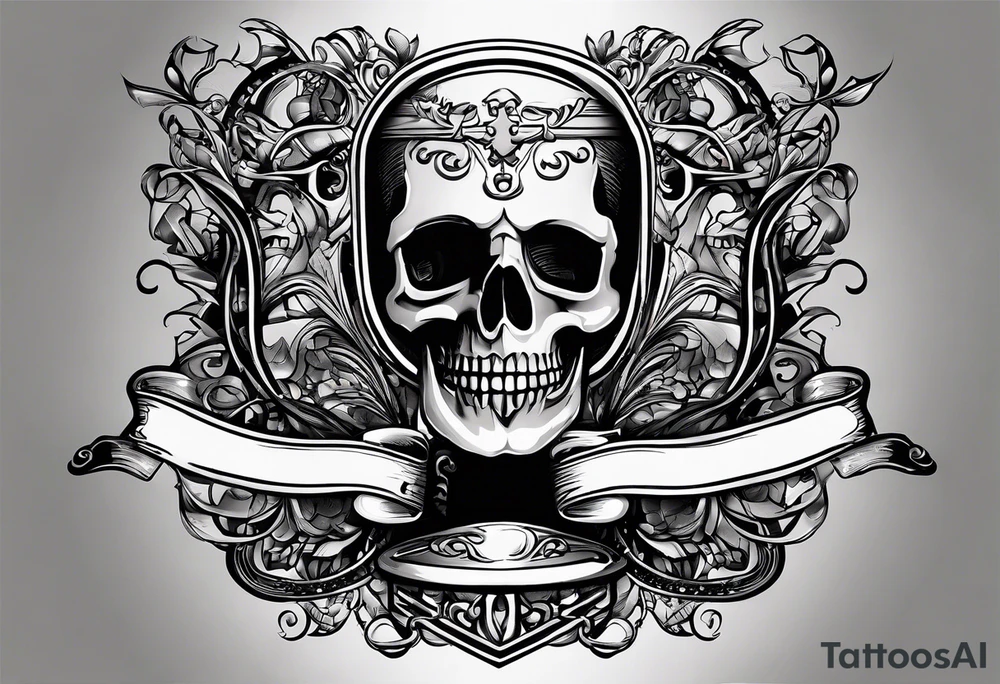 "Cheers Mate" writing black and grey ink armband, intricate, artistic +abstract +grey Cancer Ribbon +toasting bourbon glass tattoo idea
