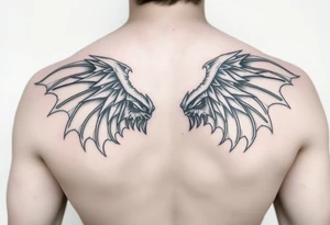 Ángel and demons tattoo idea