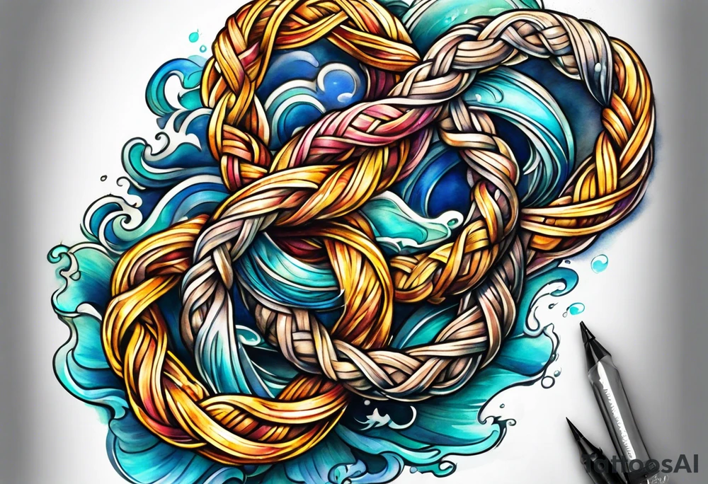 Reef knot tattoo idea