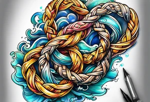 Reef knot tattoo idea