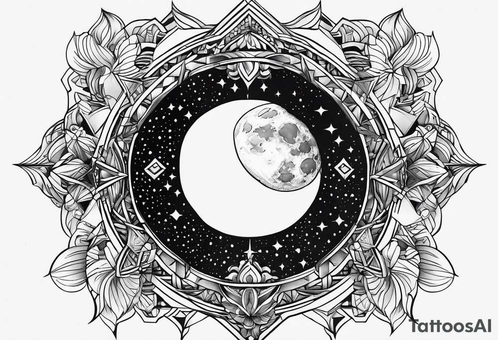 sacred moon tattoo idea