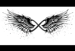 Infinity loop with suggested wings tattoo idea