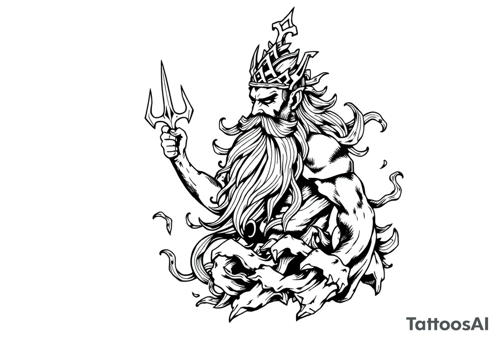 god of sea tattoo idea