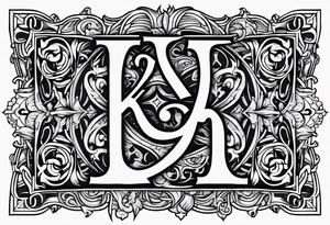 Old English Font using the letters K,A,C,B tattoo idea