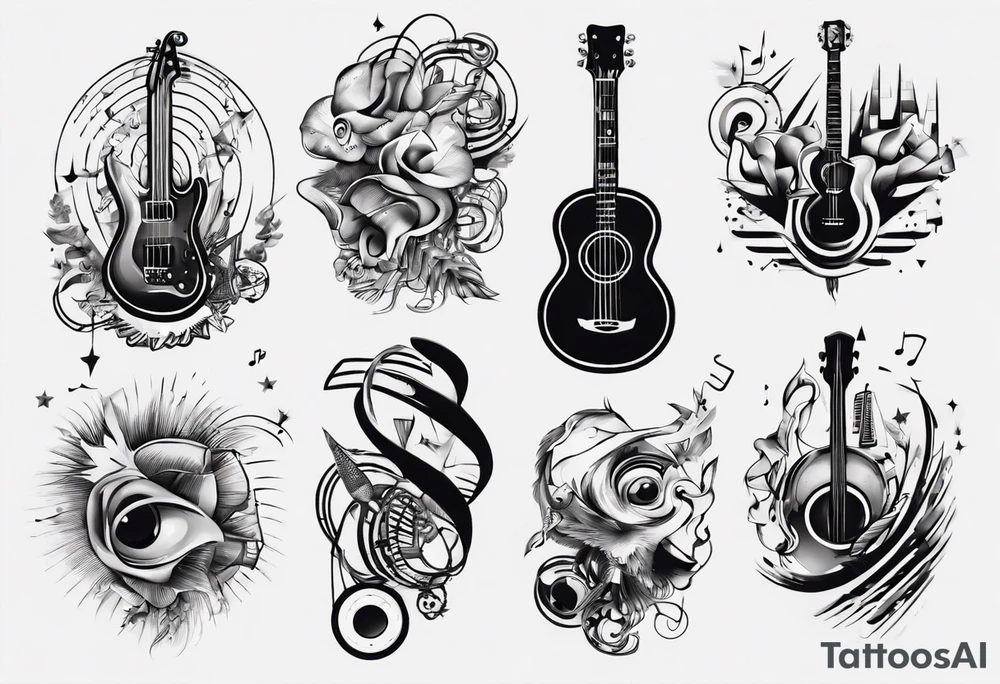 music sound tattoo idea