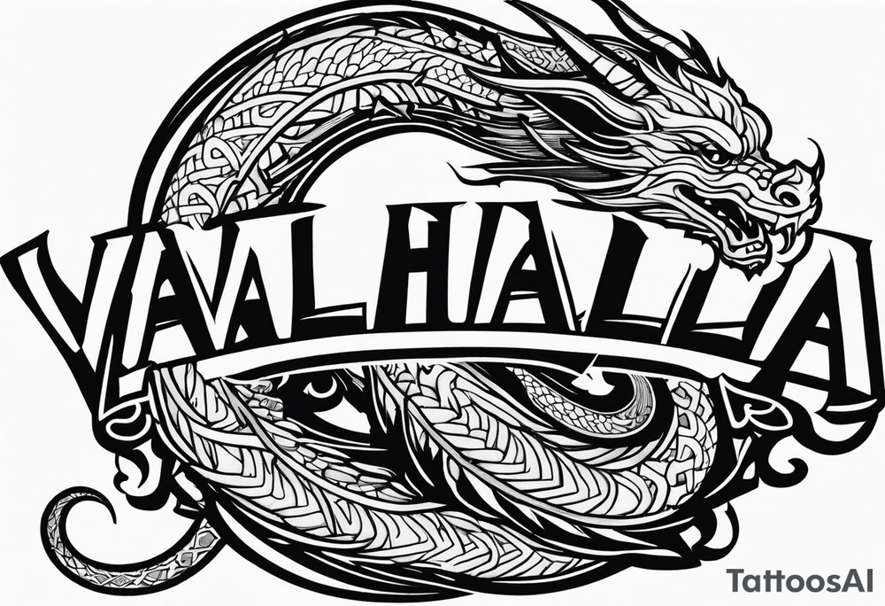 Valhalla serpent dragon tattoo idea