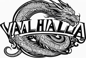 Valhalla serpent dragon tattoo idea