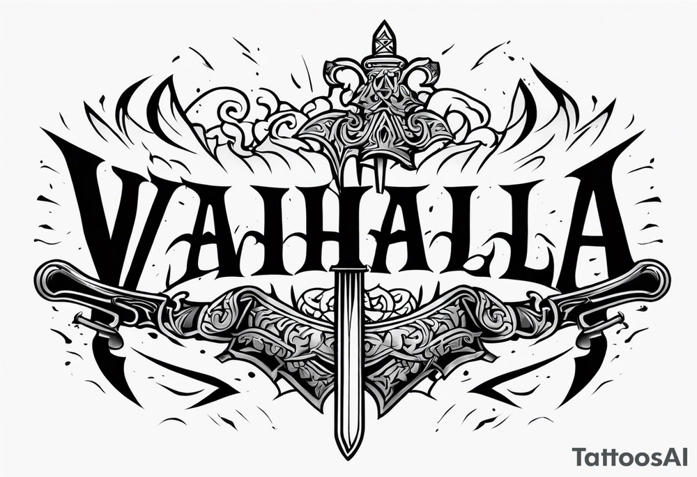 valhalla wounded sword berserker tattoo idea