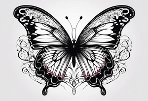 butterfly wings that makes a heart tattoo idea