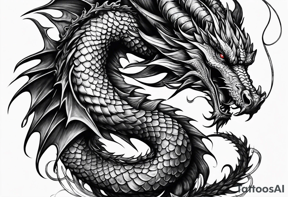 Dragon protecting Scorpio tattoo idea
