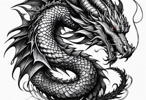 Dragon protecting Scorpio tattoo idea