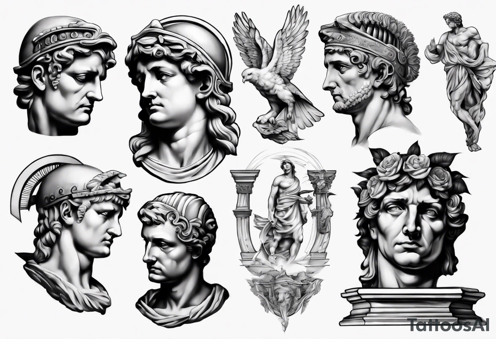 Roman statue tattoo idea
