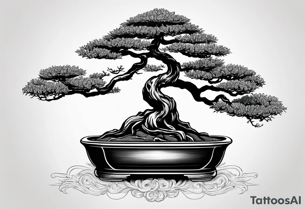 Bonsai tree
With words tattoo idea