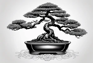 Bonsai tree
With words tattoo idea