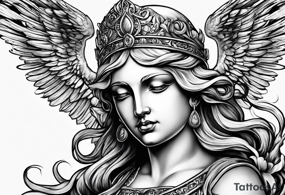 Engel statue tattoo idea