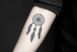 dreamcatcher with feathers for the memory of my grandma tattoo idea