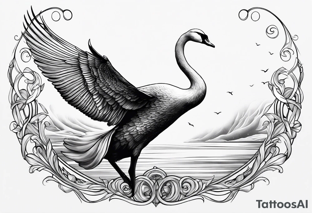 Silver Swan of Dol Amroth tattoo idea