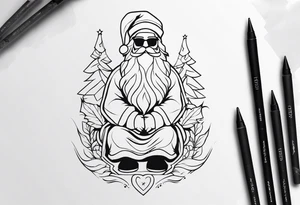 santa full body tattoo idea