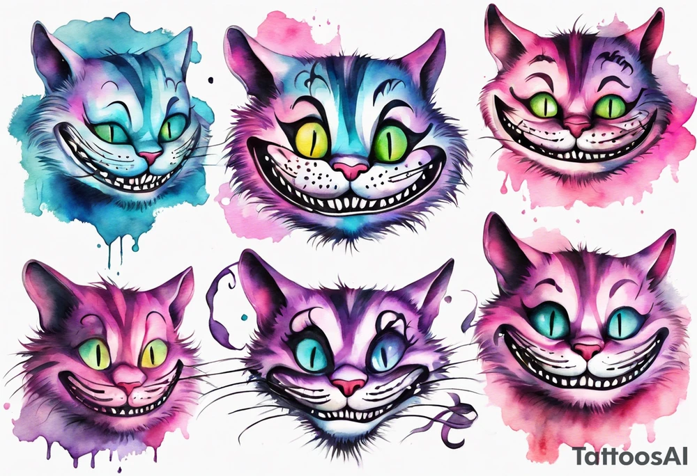 Cheshire Cat with quote tattoo idea