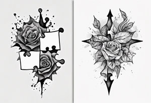 piece of puzzle tattoo idea