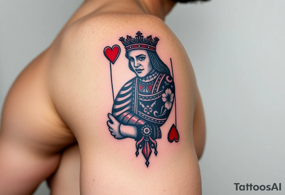 king of hearts tattoo idea