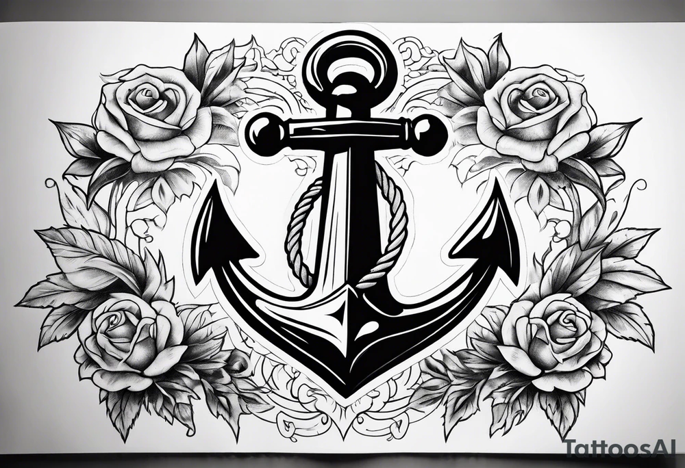 Anchor cross tattoo idea