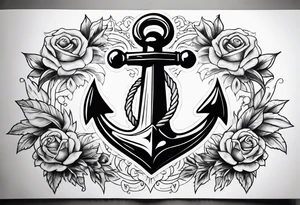 Anchor cross tattoo idea