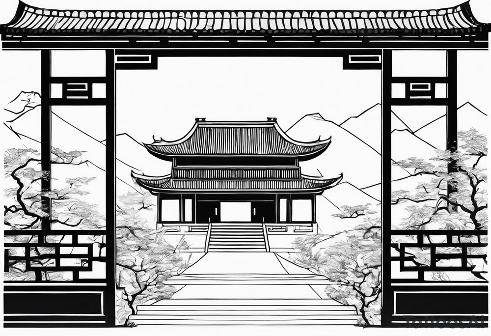 Chinese wall, realistic, art, tattoo idea