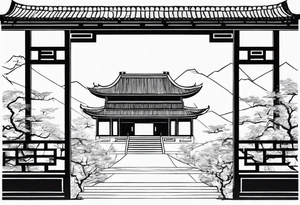Chinese wall, realistic, art, tattoo idea
