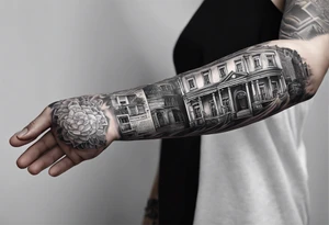 Newspaper cool forearm tattoo idea