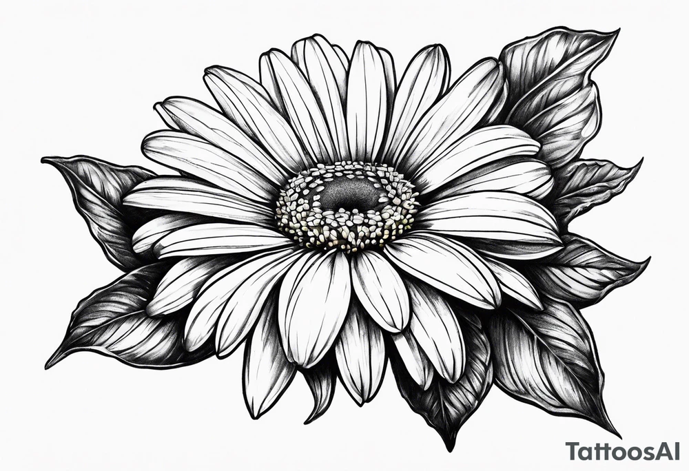 Daisy corner tattoo idea