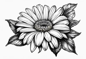 Daisy corner tattoo idea