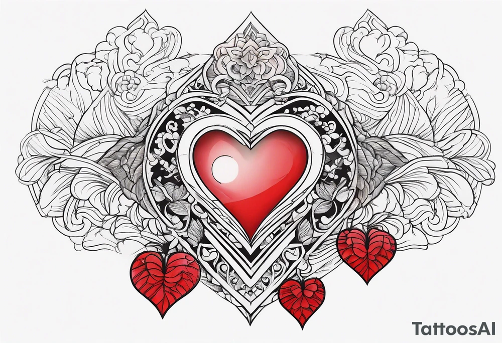 simple broken heart fine 
line tattoo idea