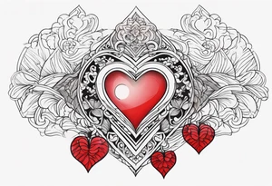 simple broken heart fine 
line tattoo idea