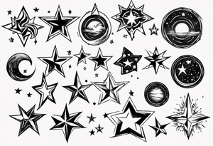 night stars tattoo idea
