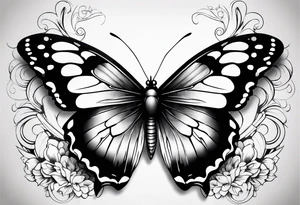 Borboleta com olho tattoo idea