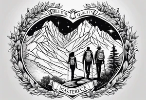 Couple hiking, southwest usa, forearm tattoo idea