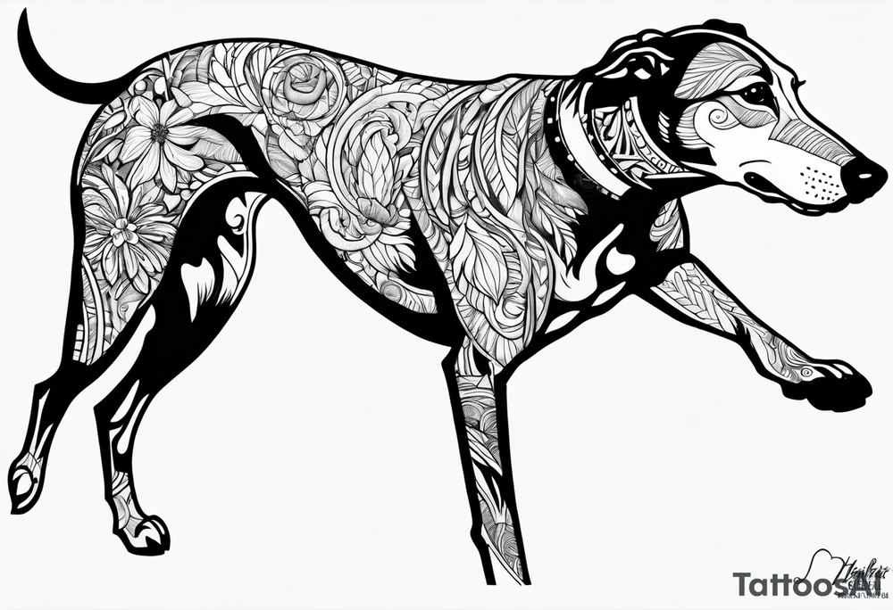 Greyhound tattoo idea