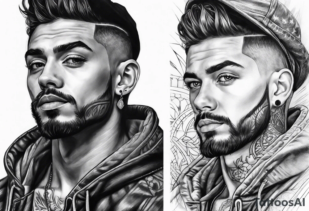 Portrait of a person tattoo idea