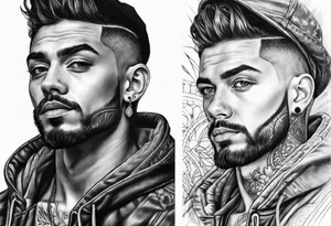 Portrait of a person tattoo idea